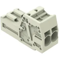 1-wire pin header, 2 pole, pitch 7.62 mm, light gray, 831-3202