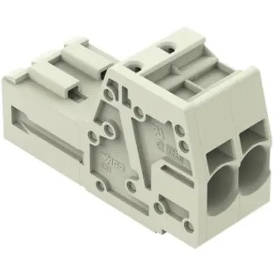 1-wire pin header, 2 pole, pitch 7.62 mm, light gray, 831-3202 - 1
