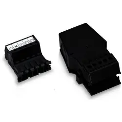 Plug, 5 pole, snap-in, push-in, 0.5-6.0 mm², black, 831-3205/1020-004