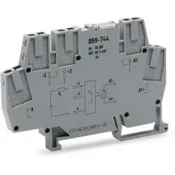 Optocoupler terminal block, spring-clamp connection, 0.08-2.5 mm², 30 A, gray, 859-744