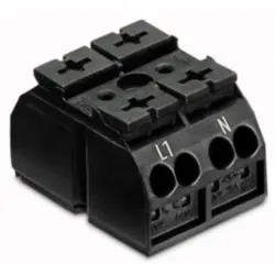 4-wire device connection terminal Ex e II, 2 pole, pitch 12 mm, 0.5-4.0 mm², AWG 20-12, 28 A, 440 V, push-in, 862-1562/999-950