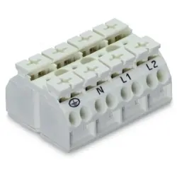4-wire device connection terminal Ex e II, 4 pole, pitch 12 mm, 0.5-4.0 mm², AWG 20-12, 28 A, 440 V, push-in, 862-1604/999-950