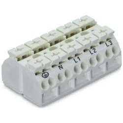 4-wire device connection terminal Ex e II, 5 pole, pitch 12 mm, 0.5-4.0 mm², AWG 20-12, 28 A, 440 V, push-in, 862-1625/999-950