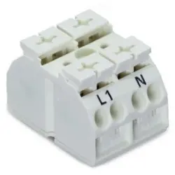 4-wire device connection terminal Ex e II, 2 pole, pitch 12 mm, 0.5-4.0 mm², AWG 20-12, 28 A, 440 V, push-in, 862-1632/999-950