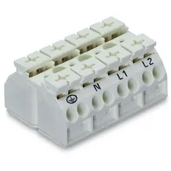 4-wire device connection terminal, 4 pole, pitch 12 mm, 0.5-4.0 mm², AWG 20-12, 32 A, 500 V, push-in, 862-1634