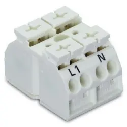 4-wire device connection terminal Ex e II, 2 pole, pitch 12 mm, 0.5-4.0 mm², AWG 20-12, 28 A, 440 V, push-in, 862-1662/999-950