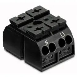 4-wire device connection terminal, 2 pole, pitch 12 mm, 0.5-4.0 mm², AWG 20-12, 32 A, 500 V, push-in, 862-2562