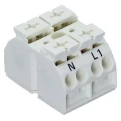 4-wire device connection terminal, 2 pole, pitch 12 mm, 0.5-4.0 mm², AWG 20-12, 32 A, 500 V, push-in, 862-2662