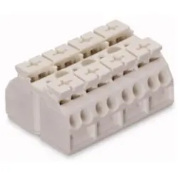 4-wire device connection terminal, 4 pole, pitch 12 mm, 0.5-4.0 mm², AWG 20-12, 32 A, 500 V, push-in, 862-604