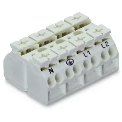 4-wire device connection terminal, 4 pole, pitch 12 mm, 0.5-4.0 mm², AWG 20-12, 32 A, 500 V, push-in, 862-8694