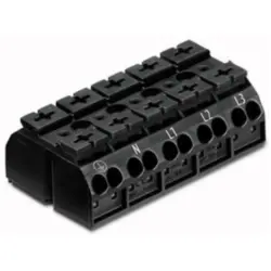 4-wire device connection terminal, 5 pole, pitch 12 mm, 0.5-4.0 mm², AWG 20-12, 32 A, 500 V, push-in, 862-9505