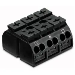 4-wire device connection terminal, 3 pole, pitch 12 mm, 0.5-4.0 mm², AWG 20-12, 32 A, 500 V, push-in, 862-9533