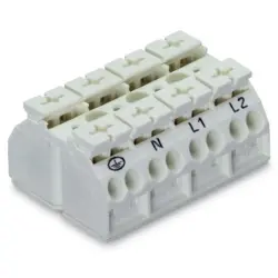 4-wire device connection terminal, 4 pole, pitch 12 mm, 0.5-4.0 mm², AWG 20-12, 32 A, 500 V, push-in, 862-9604