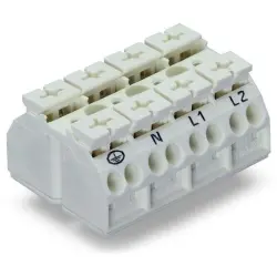 4-wire device connection terminal, 4 pole, pitch 12 mm, 0.5-4.0 mm², AWG 20-12, 32 A, 500 V, push-in, 862-9634