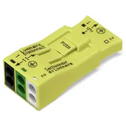 Plug, 3 pole, push-in, 0.75-4.0 mm², yellow, 873-953