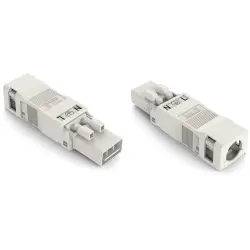 Plug, 3 pole, cable assembly, push-in, 0.25-1.5 mm², gray, 890-133