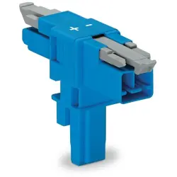 T connector, 2 pole, blue, 890-1617