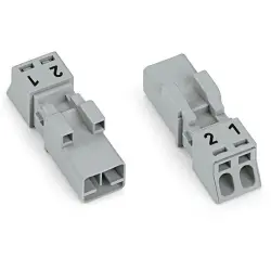 Plug, 3 pole, push-in, 0.25-1.5 mm², gray, 890-253