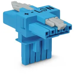 T connector, 5 pole, blue, 890-617