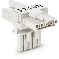 T connector, 5 pole, white, 890-671