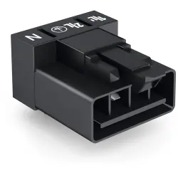 Plug, 4 pole, black, 890-814/011-000