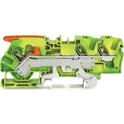 3-wire protective earth terminal, spring-clamp connection, 0.5-10 mm², 1 pole, green-yellow, 2106-1307