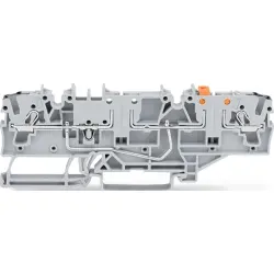 2-wire base terminal, push-in connection, 0.25-4.0 mm², 16 A, 6 kV, gray, 2002-1549