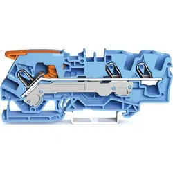 3-wire feed-through terminal, spring-clamp connection, 0.5-10 mm², 1 pole, 41 A, 8 kV, blue, 2106-1304