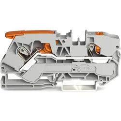 2-wire feed-through terminal, spring-clamp connection, 0.5-16 mm², 1 pole, 57 A, 8 kV, gray, 2110-5201