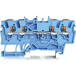 4-wire feed-through terminal, spring-clamp connection, 0.25-2.5 mm², 1 pole, 17.5 A, 8 kV, blue, 2201-1404