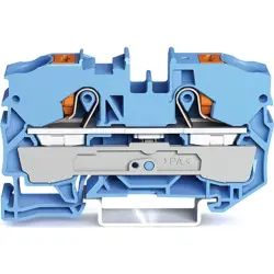 2-wire feed-through terminal, spring-clamp connection, 0.5-16 mm², 1 pole, 57 A, 8 kV, blue, 2210-1204