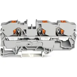 3-wire feed-through terminal, spring-clamp connection, 0.5-16 mm², 1 pole, 57 A, 8 kV, gray, 2210-1301