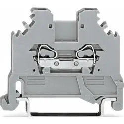 2-wire feed-through terminal, cage clamp, 0.08-1.5 mm², 1 pole, 18 A, 8 kV, gray, 279-101