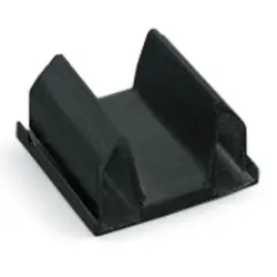 Closing element, 3 pole, black, for sheet metal cut-outs, 890-643
