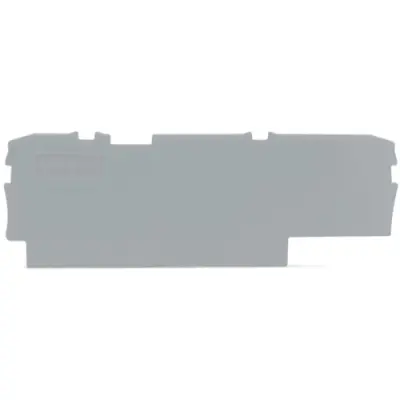 End plate, 1 mm thick, gray for terminal block, 2002-1591 - 1
