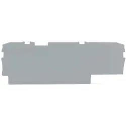 End plate, 1 mm thick, gray for terminal block, 2002-1591