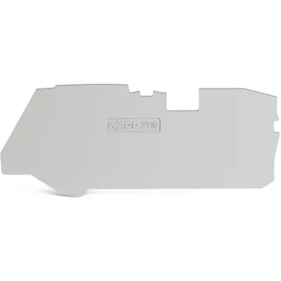 End/Intermediate plate, 1 mm thick, gray for terminal block, 2110-1291 - 1