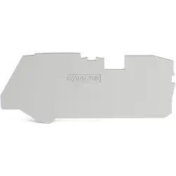 End/Intermediate plate, 1 mm thick, gray for terminal block, 2110-1291
