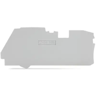 End/Intermediate plate, 1 mm thick, gray for terminal block, 2116-1291 - 1