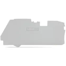 End/Intermediate plate, 1 mm thick, gray for terminal block, 2116-1291