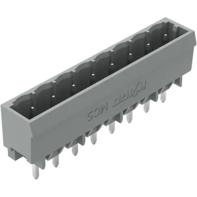 Pin header, 8 pole, pitch 5 mm, straight, gray, 231-138/001-000 - 1