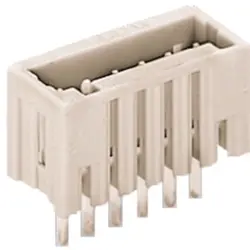 Pin header, 2 pole, pitch 2.5 mm, straight, light gray, 733-332