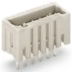 Pin header, 8 pole, pitch 2.5 mm, straight, light gray, 733-338