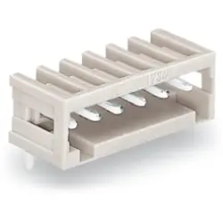 Pin header, 2 pole, pitch 2.5 mm, straight, light gray, 733-362