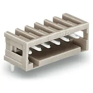 Pin header, 3 pole, pitch 2.5 mm, angled, light gray, 733-363 - 1