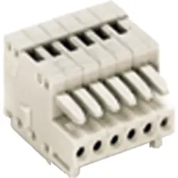 Socket header, 8 pole, pitch 2.5 mm, angled, light gray, 733-108
