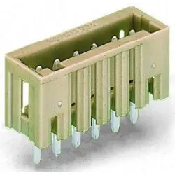 Pin header, 2 pole, pitch 3.5 mm, straight, light gray, 734-132