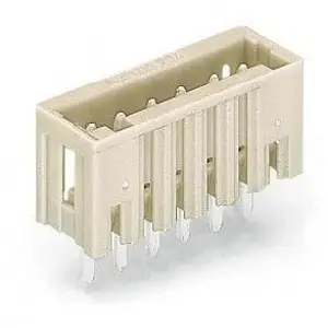 Pin header, 5 pole, pitch 3.5 mm, straight, light gray, 734-135 - 1