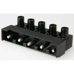 Plug, 5 pole, cable assembly, screw connection, 0.5-2.5 mm², black, 163 ST/5 DS