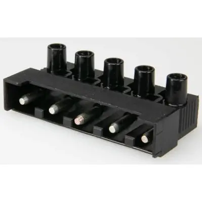 Plug, 5 pole, cable assembly, screw connection, 0.5-2.5 mm², black, 163 ST/5 DS - 1